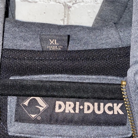 Dri-Duck Full Zip Gray Heavy Hoodie - Picture 6 of 9